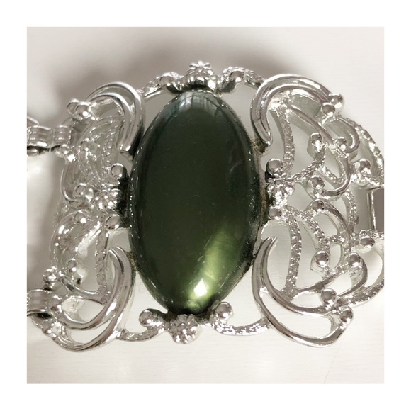 Vintage SARAH COVENTRY Silver Tone Filigree Link Bracelet w/ Multi-color Lucite - Picture 11 of 16